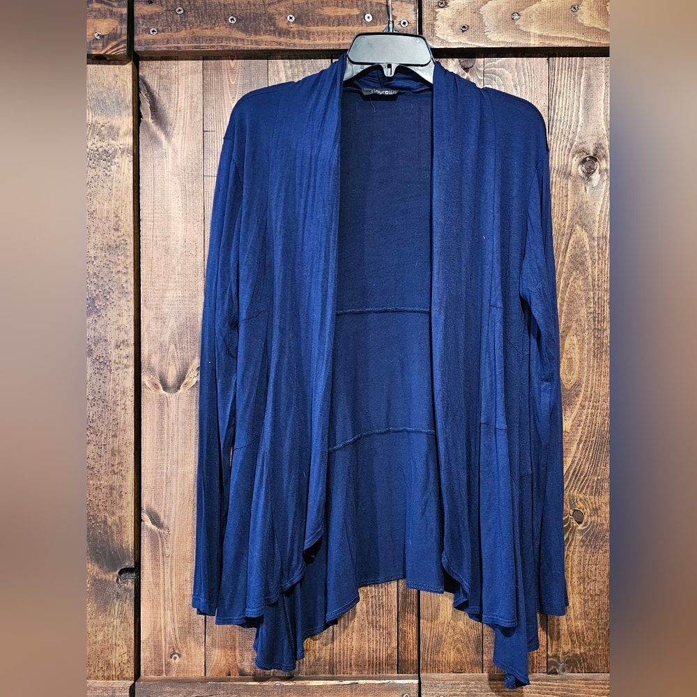 Chic Navy Open Front Cardigan